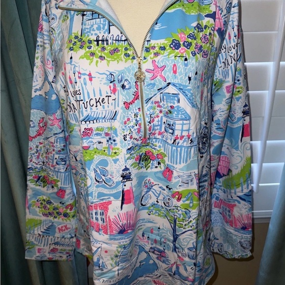 NWT XL Whisper Blue Lilly ♥️’s Pulitzer Nantucket Skipper Popover - Picture 3 of 5